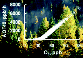 Graphical abstract: A simple linear model for estimating ozone AOT40 at forest sites from raw passive sampling data