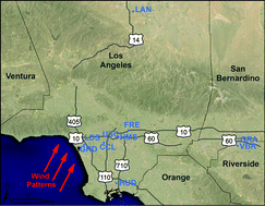 Graphical abstract: Seasonal and spatial variability in chemical composition and mass closure of ambient ultrafine particles in the megacity of Los Angeles