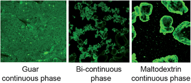 Graphical abstract: Phase stability-induced complex rheological behaviour of galactomannan and maltodextrin mixtures