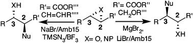 Graphical abstract: Dimethyl carbonate in the regio- and stereocontrolled opening of three-membered heterocyclic rings