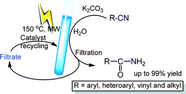 Graphical abstract: Efficient and practical transition metal-free catalytic hydration of organonitriles to amides