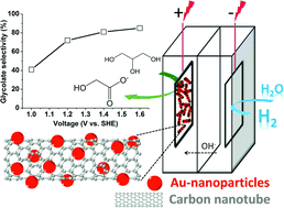 Graphical abstract: Selective electro-conversion of glycerol to glycolate on carbon nanotube supported gold catalyst