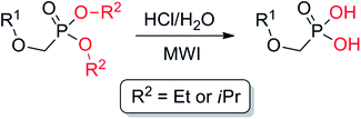 Graphical abstract: Microwave-assisted hydrolysis of phosphonate diesters: an efficient protocol for the preparation of phosphonic acids