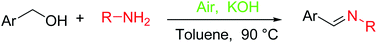 Graphical abstract: KOH-mediated transition metal-free synthesis of imines from alcohols and amines