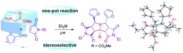 Graphical abstract: One-pot double [3 + 2] cycloaddition for diastereoselective synthesis of tetracyclic pyrrolidine compounds