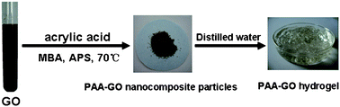 Graphical abstract: Preparation of poly(acrylic acid)–graphite oxide superabsorbent nanocomposites
