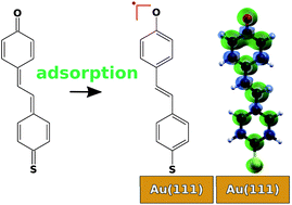 Graphical abstract: Radical self-assembled monolayers on Au(111) formed by the adsorption of closed-shell molecules