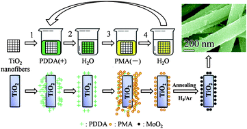 Graphical abstract: Surface modification of electrospun TiO2 nanofibers via layer-by-layer self-assembly for high-performance lithium-ion batteries