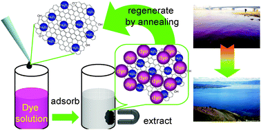 Graphical abstract: Highly efficient dye adsorption and removal: a functional hybrid of reduced graphene oxide–Fe3O4 nanoparticles as an easily regenerative adsorbent
