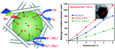 Graphical abstract: Highly efficient visible-light-driven photocatalytic hydrogen production from water using Cd0.5Zn0.5S/TNTs (titanate nanotubes) nanocomposites without noble metals