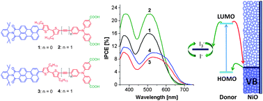 Graphical abstract: Synthesis and characterization of perylene–bithiophene–triphenylamine triads: studies on the effect of alkyl-substitution in p-type NiO based photocathodes