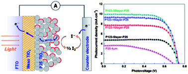 Graphical abstract: Improved photovoltaic performance of dye-sensitized solar cells with modified self-assembling highly ordered mesoporous TiO2 photoanodes