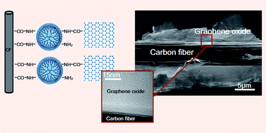 Graphical abstract: Synthesis and characterization of a new hierarchical reinforcement by chemically grafting graphene oxide onto carbon fibers