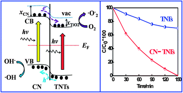 Graphical abstract: A carbon nitride/TiO2 nanotube array heterojunction visible-light photocatalyst: synthesis, characterization, and photoelectrochemical properties