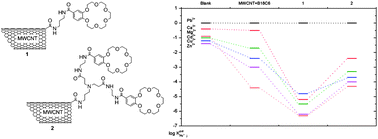 Graphical abstract: Nanostructured assemblies for ion-sensors: functionalization of multi-wall carbon nanotubes with benzo-18-crown-6 for Pb2+ determination