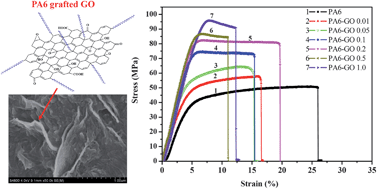 Graphical abstract: Facile preparation route for graphene oxide reinforced polyamide 6 composites via in situ anionic ring-opening polymerization
