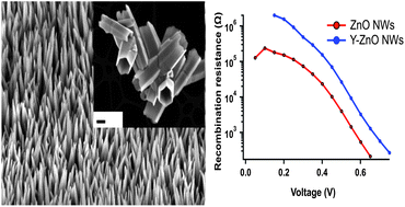 Graphical abstract: Reducing recombination in ZnO photoanodes for dye sensitised solar cells through simple chemical synthesis