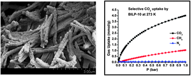 Graphical abstract: Pyrene-directed growth of nanoporous benzimidazole-linked nanofibers and their application to selective CO2 capture and separation