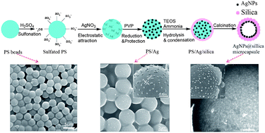 Graphical abstract: Mesoporous silica microcapsule-supported Ag nanoparticles fabricated via nano-assembly and its antibacterial properties