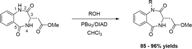 Graphical abstract: Fine-tuning the chemo- and regioselective alkylation of 1,4-benzodiazepines: further applications of the Mitsunobu reaction