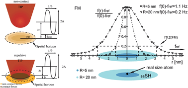 Graphical abstract: Spatial horizons in amplitude and frequency modulation atomic force microscopy