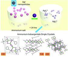 Graphical abstract: Simplifying the growth of hybrid single-crystals by using nanoparticle precursors: the case of AgI