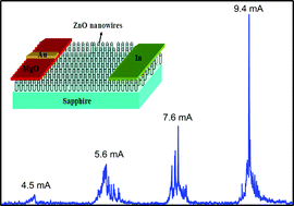 Graphical abstract: Electrically pumped random lasers fabricated from ZnO nanowire arrays