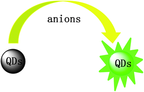 Graphical abstract: Quantum dot based turn-on fluorescent probes for anion sensing