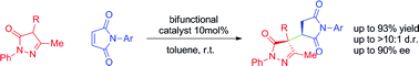 Graphical abstract: Organocatalytic enantioselective pyrazol-3-one addition to maleimides: Reactivity and stereochemical course