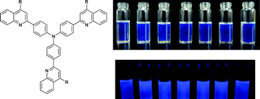 Graphical abstract: Blue-light-emitting multifunctional triphenylamine-centered starburst quinolines: synthesis, electrochemical and photophysical properties