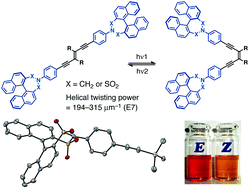 Graphical abstract: 1,2-Di(phenylethynyl)ethenes with axially chiral, 2,2′-bridged 1,1′-binaphthyl substituents: potent cholesteric liquid-crystal inducers