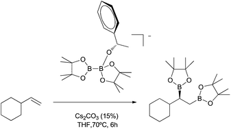 Graphical abstract: Asymmetric organocatalytic diboration of alkenes