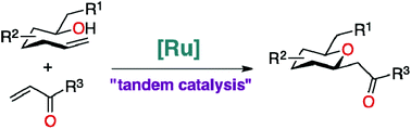 Graphical abstract: Tandem catalysis in domino olefin cross-metathesis/intramolecular oxa-conjugate cyclization: concise synthesis of 2,6-cis-substituted tetrahydropyran derivatives