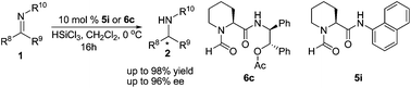 Graphical abstract: l-Pipecolinic acid derived Lewis base organocatalyst for asymmetric reduction of N-aryl imines by trichlorosilane: effects of the side amide group on catalytic performances