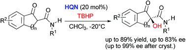 Graphical abstract: Enantioselective α-hydroxylation of β-ketoamides