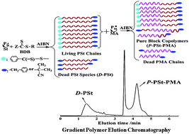 Graphical abstract: Separation and quantification of dead species in styrene RAFT polymerization by gradient polymer elution chromatography