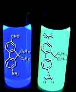 Graphical abstract: Unparalleled fluorescence of a polyazomethine prepared from the self-condensation of an automer and its potential use as a fluorimetric sensor for explosive detection