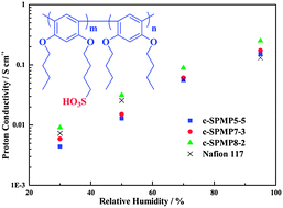 Graphical abstract: Polymer electrolyte membranes based on poly(m-phenylene)s with sulfonic acid via long alkyl side chains