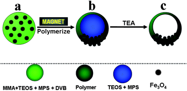 Graphical abstract: Facile fabrication of Janus magnetic microcapsules via double in situ miniemulsion polymerization