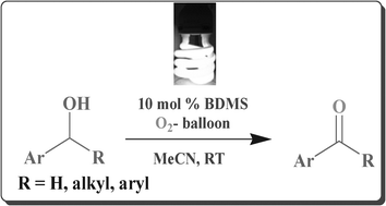 Graphical abstract: Bromodimethylsulfonium bromide as a potential candidate for photocatalytic selective oxidation of benzylic alcohols using oxygen and visible light