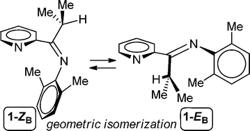 Graphical abstract: Conformational analysis via calculations and NMR spectroscopy for isomers of the mono(imino)pyridine ligand, 2-{(2,6-Me2-C6H3)NC(i-Pr)}C5H4N
