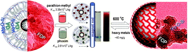 Graphical abstract: A multifunctional magnetic hybrid synthesized for adsorption of environmental contaminants