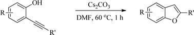 Graphical abstract: A novel base-promoted cyclization: synthesis of substituted benzo[b]furans