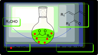 Graphical abstract: Knoevenagel condensations of 1,3-dicarbonyl compounds with aldehydes catalyzed by heterogeneous Ps-AlCl3 without solvents