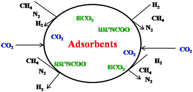 Graphical abstract: High adsorption performance polymers modified by small molecules containing functional groups for CO2 separation