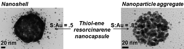 Graphical abstract: Tunable gold nanostructures with nanocapsules as template reaction vessels