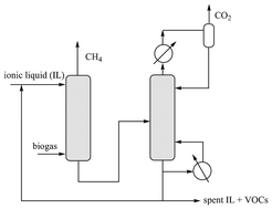 Graphical abstract: CO2 capture from biogas: absorbent selection