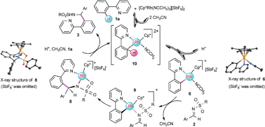 Graphical abstract: Mechanistic understanding of Rh-catalyzed N-sulfonylaldimine insertion into aryl C–H bonds