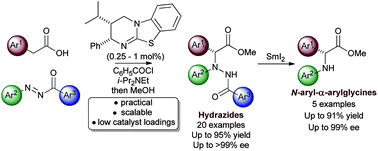 Graphical abstract: Catalytic asymmetric α-amination of carboxylic acids using isothioureas