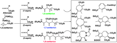 Graphical abstract: Allenoate-derived 1,5-, 1,7-, and 1,9-zwitterions as highly versatile coupling-partners for phosphine-triggered cycloaddition reactions